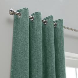 Habitat Linen Look Blackout Eyelet Curtain