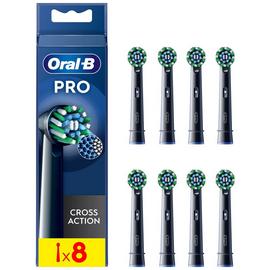 Oral-B Pro Cross Action Toothbrush Heads Black - 8 Pack