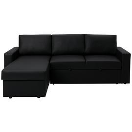 Argos Home Miller Faux Leather Left Hand Corner Sofa Bed