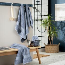 Habitat Egyptian Cotton Hand Towel - Rustic Blue