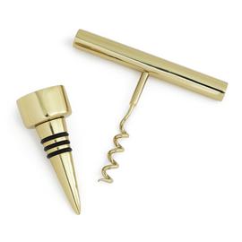 Habitat Gold Tone Corkscrew and Stopper Set