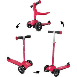 Evo 3 in 1 Cruiser Tri Scooter and Ride On - Red