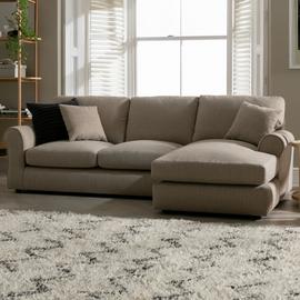 Argos Home Lisbon Fabric Right Corner Chaise Sofa - Grey