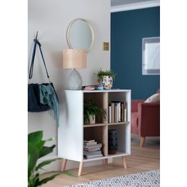 Habitat Skandi Deep Shelving Unit - White & Oak