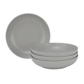 Habitat Brights 4 Piece Stoneware Pasta Bowls - Matt Grey