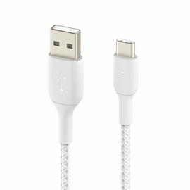 Belkin Braided USB-C to USB-A 1m Cable - White