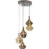 Heart of House Amber 5 Light Ceiling Fitting - Smoke & Gold