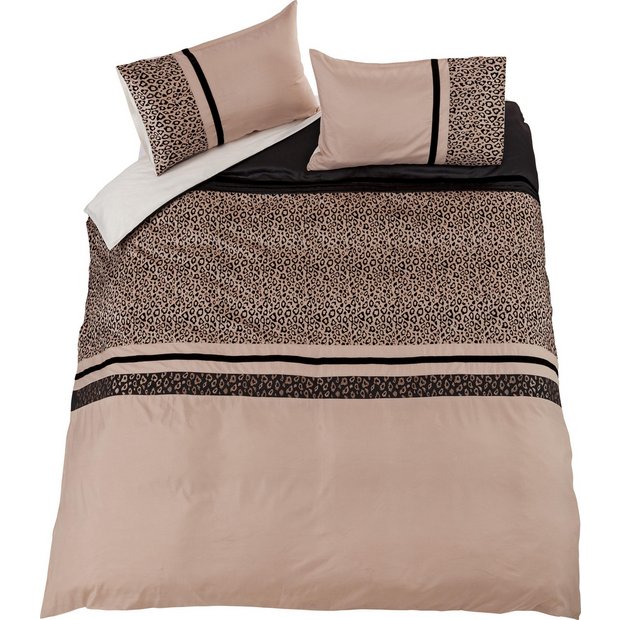 Buy Collection Embroidered Black Animal Print Bedding Set King at