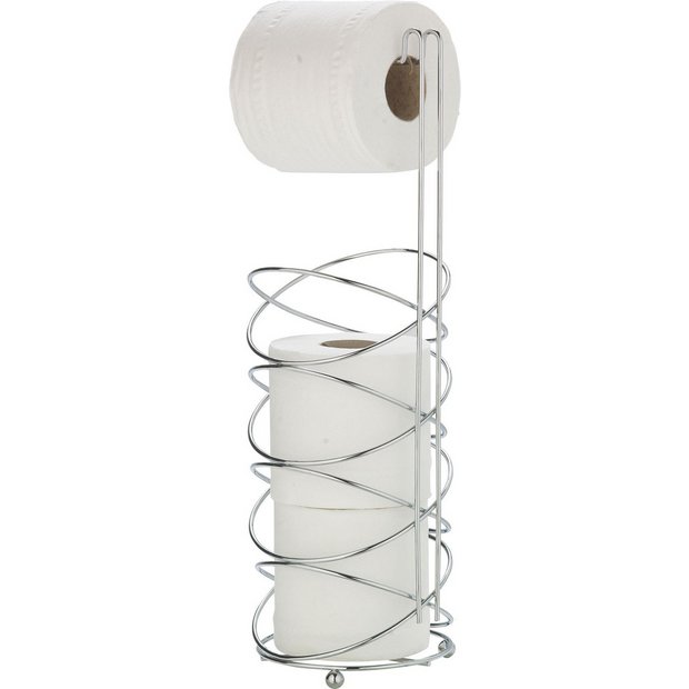 Buy HOME Modern Swirl Toilet Roll Holder Chrome Plated Bathroom