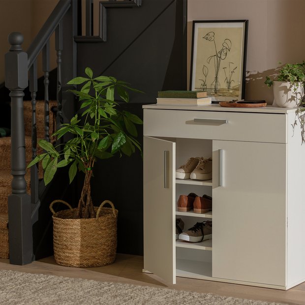 Shoe cabinet deals with drawer white