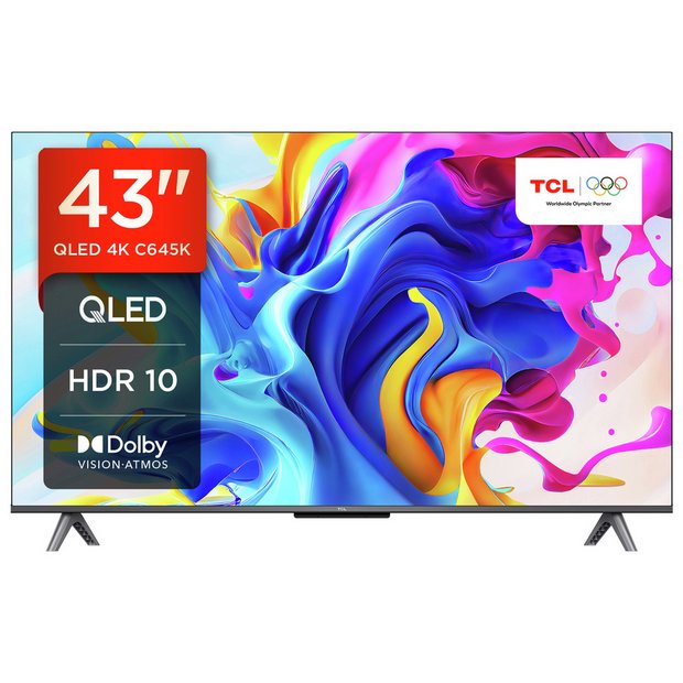 Buy TCL 43 Inch 43C645K Smart 4K Ultra HD HDR QLED Android TV, Televisions