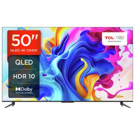 TCL 50 Inch 50C645K Smart 4K Ultra HD HDR QLED Android TV
