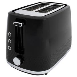 Cookworks Textures Selcey 2 Slice Toaster - Black