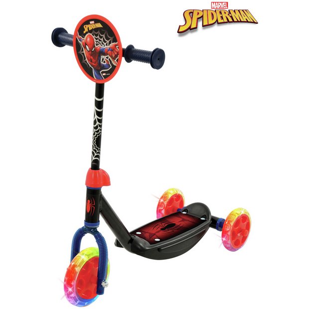 KIDS CHILDREN MARVEL SPIDER-MAN SCOOTER 2 WHEEL ADJUSTABLE