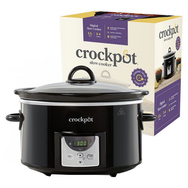 Deni 3.5 Quart Stainless Steel Digital Oval Slow Cooker - Bed Bath & Beyond  - 7492373