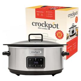 Crockpot Sizzle & Stew 6.5L Induction Slow Cooker - Silver