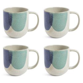 Habitat 60 Recast Set of 4 Stoneware Mugs - Multicoloured