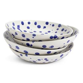 Habitat 60 Jackson 4 Piece Stoneware Pasta Bowls - Blue