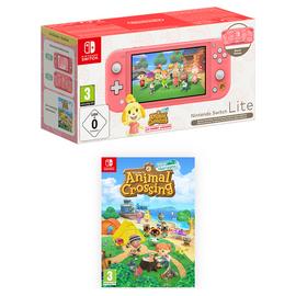 Nintendo Switch Lite Animal Crossing Bundle - Coral