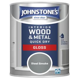 Johnstone's Quick Dry Gloss Paint 750ML - Steel Smoke