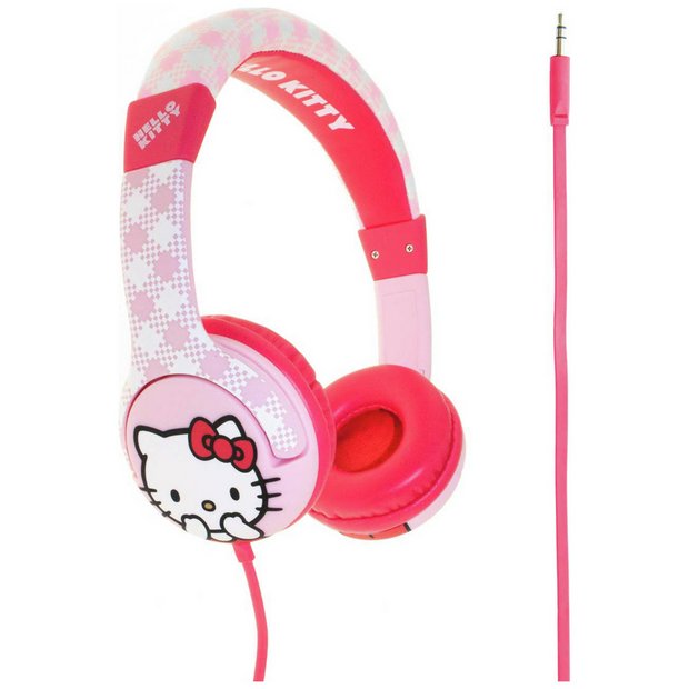 Buy Hello Kitty Junior On Ear Headphones Pink Gingham at Argos.co.uk
