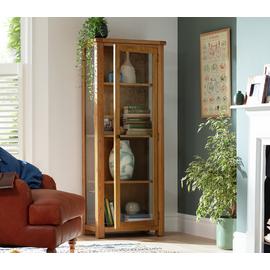 Argos Home Kent 1 Door Glass Display Cabinet - Oak