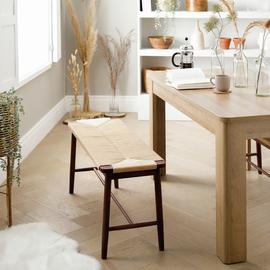 Habitat Hanna Oak Bench - Walnut