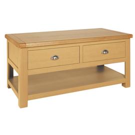 Argos Home Kent 2 Drawer Oak Coffee Table - Natural