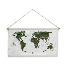Habitat Explore Canvas Map Hanging Wall Art - 35x60cm
