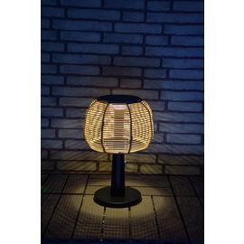 Habitat Warm White Solar Rattan Effect Table Lamp