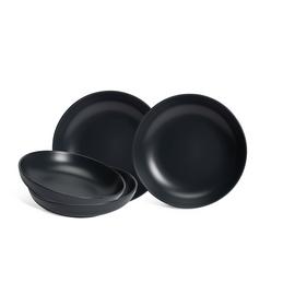 Habitat Matte Glaze 4 Piece Stoneware Pasta Bowl - Charcoal