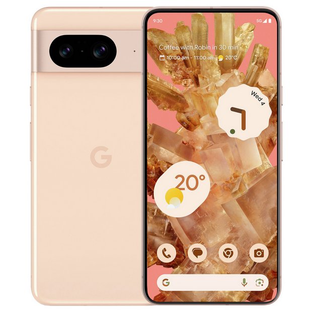 Buy SIM Free Google Pixel 8 5G 128GB AI Mobile Phone - Rose | SIM