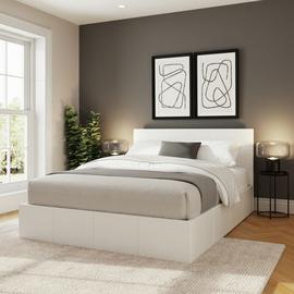 GFW End Lift Faux Leather Ottoman Bed