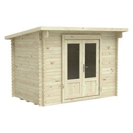 Forest Harwood Log Cabin Pent Roof - 10 x 7ft