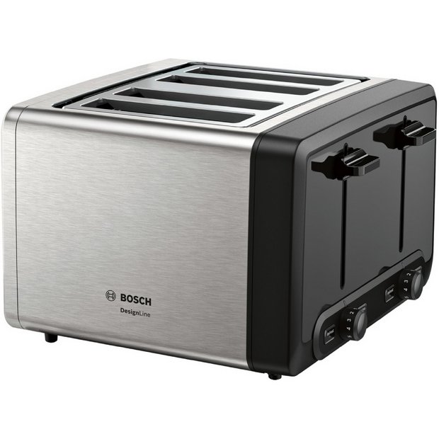 Buy Bosch TAT4P440GB DesignLine 4 Slice Toaster S Steel