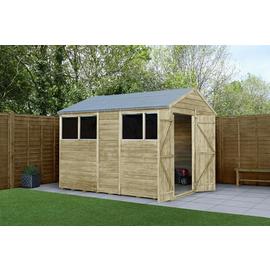 Forest 4Life Overlap Pressure Treated Apex Shed - 10 x 6ft