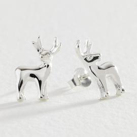 Revere Sterling Silver Reindeer Stud Earrings