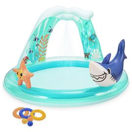 Funsicle 5.8ft Shark Play Centre Paddling Pool - 97L