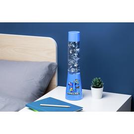 Microsoft Minecraft Kids LED Glitter Flow Lamp- Blue & Clear