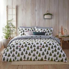 furn. Cotton Christmas Evergreen Pine Bedding Set