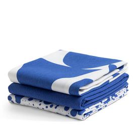 Habitat 60 Maubec Pack of 3 Tea Towels - Blue