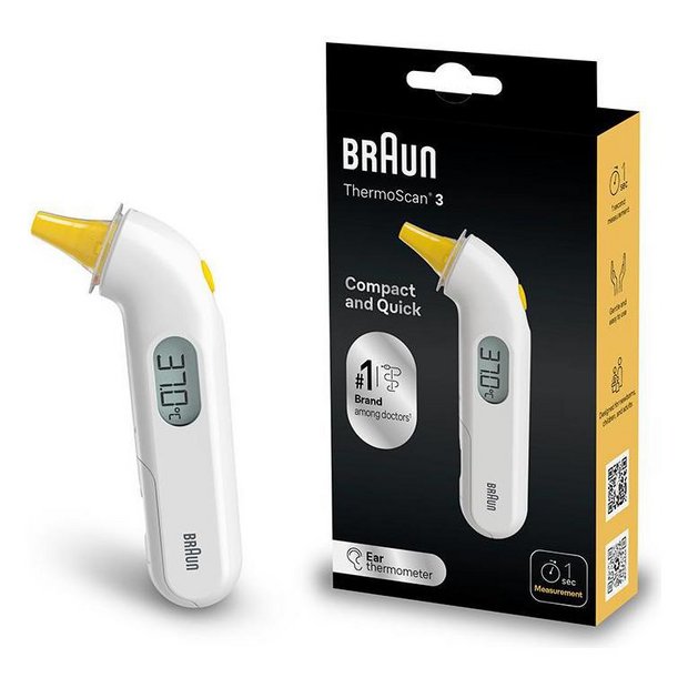 Intact wang Dakraam Buy Braun IRT3030 ThermoScan 3 Ear Thermometer | Thermometers | Argos