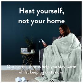 Slumberdown Elegantly Warm Luxury Heated Throw - Pistachio