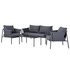 Argos Home Komoe Steel Sofa Set - Grey