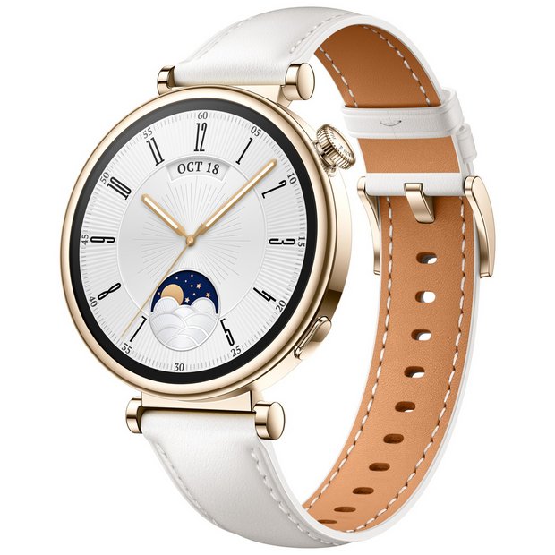 Buy HUAWEI Watch GT 4 41mm Smart Watch White Leather Strap