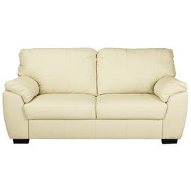 Argos Home Milano Leather 3 Seater Sofa - Ivory