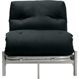 Argos Home Single Futon Metal Sofa Bed with Mattress - Black