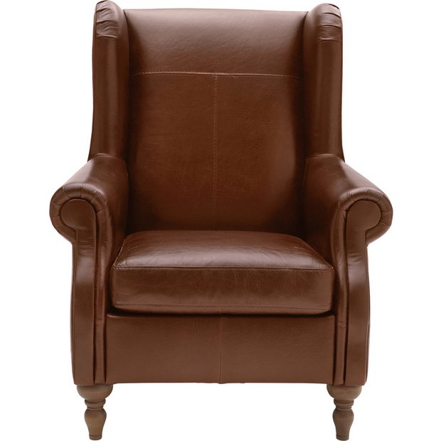 Argos tan 2025 leather chair