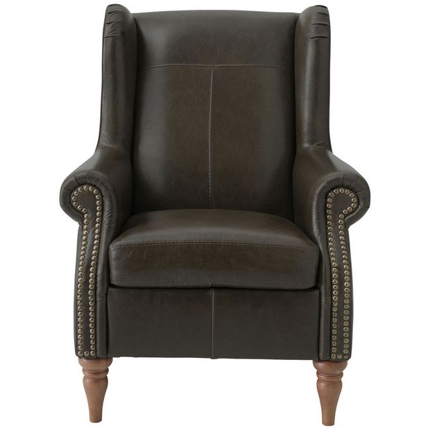Buy Heart of House Argyll Studded Leather Chair - Dark Brown