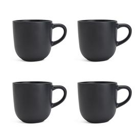 Habitat Matte Glaze Set of 4 Stoneware Mugs - Charcoal